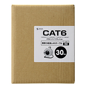 CAT6LANケーブル 巻き取り 延長 30m KB-MKE14の販売商品 |通販なら