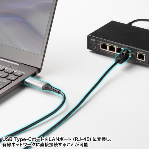 USB Type-C LANϊP[u JeS6 1Gbps MKrbg C to LAN MACAhXpXX[Ή rfIʘb Q[ 2m KB-SL6CLAN02BK