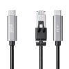 USB Type-C LAN�ϊ��P�[�u�� PD100W�[�d 2m �J�e�S��6A 1Gbps �M�K�r�b�g C to LAN MAC�A�h���X�p�X�X���[�Ή� �r�f�I�ʘb �Q�[��