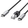 USB Type-C LAN�ϊ��P�[�u�� PD100W�[�d 2m �J�e�S��6A 1Gbps �M�K�r�b�g C to LAN MAC�A�h���X�p�X�X���[�Ή� �r�f�I�ʘb �Q�[��