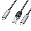 USB Type-C LAN�ϊ��P�[�u�� PD100W�[�d 2m �J�e�S��6A 1Gbps �M�K�r�b�g C to LAN MAC�A�h���X�p�X�X���[�Ή� �r�f�I�ʘb �Q�[��