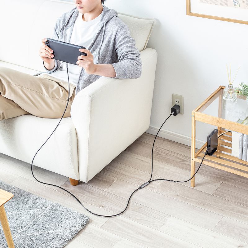 USB Type-C LAN�ϊ��P�[�u�� PD100W�[�d 2m �J�e�S��6A 1Gbps �M�K�r�b�g C to LAN MAC�A�h���X�p�X�X���[�Ή� �r�f�I�ʘb �Q�[��