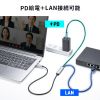 USB Type-C LAN�ϊ��P�[�u�� PD100W�[�d 2m �J�e�S��6A 1Gbps �M�K�r�b�g C to LAN MAC�A�h���X�p�X�X���[�Ή� �r�f�I�ʘb �Q�[��