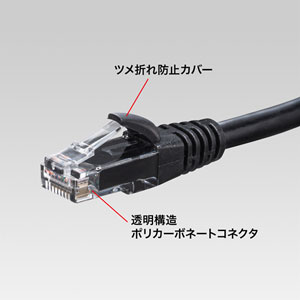 カテゴリ6Aより線LANケーブル（ブラック・5m） KB-T6AY-05BKの通販なら