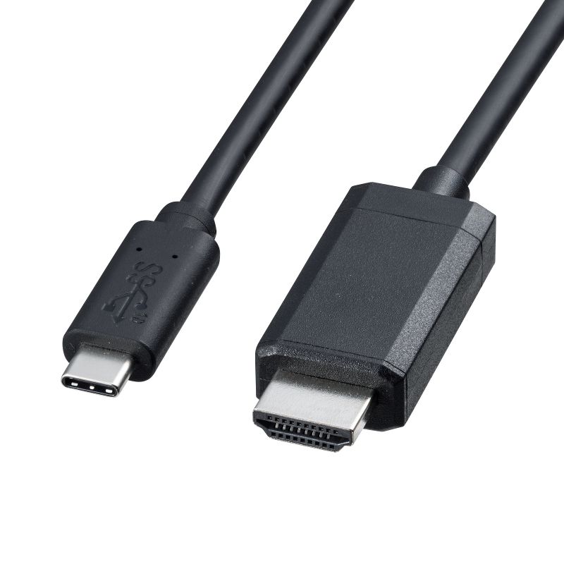USB Type-C - HDMI変換ケーブル 3m 変換アダプタ 変換アダプター 4K 60Hz HDMI USB USB-C パソコン タブレット ブラック KC-ALCHD30K