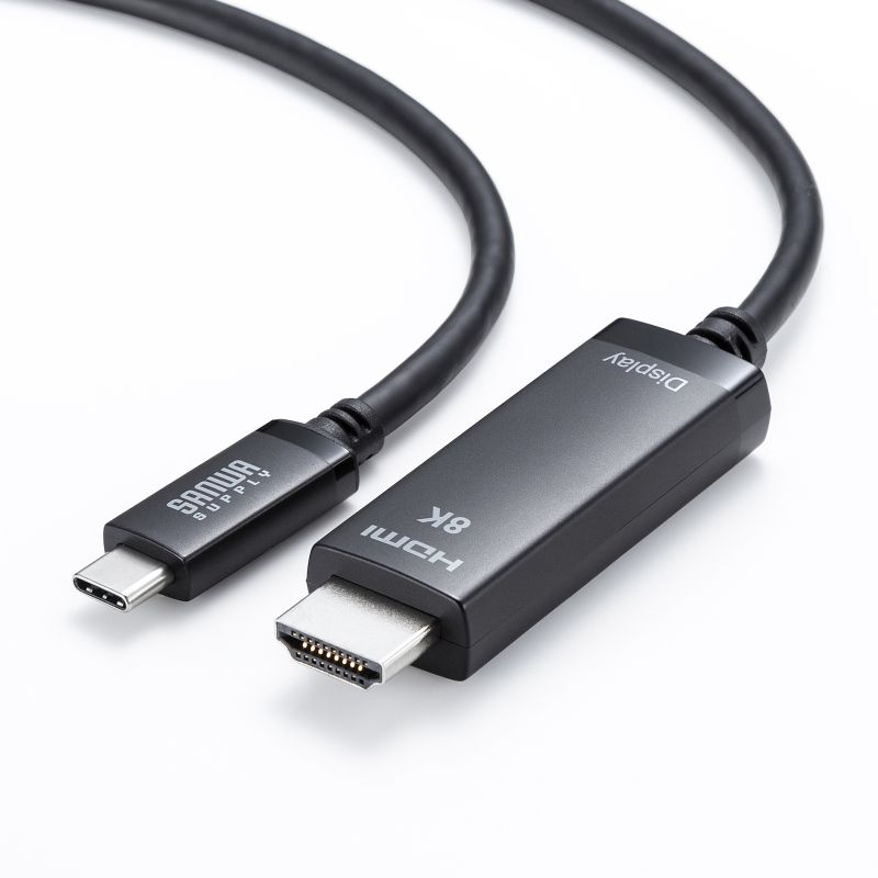 USB Type-C To HDMI ϊP[u 8K/60Hz 4K/144Hz MacBook iPad TV ubN 3m KC-ALCHD8K30