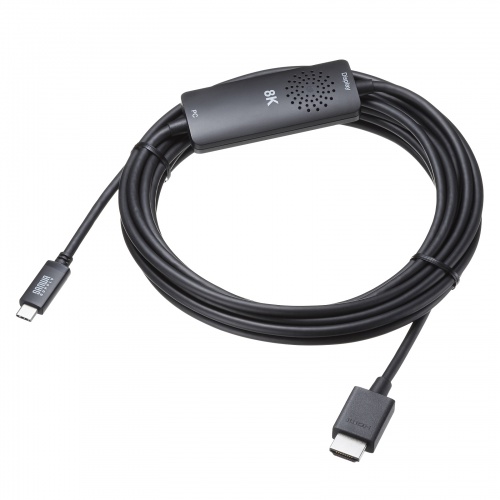 USB Type-C - HDMIϊP[u 8K/60Hz 4K/144Hz 5m HDRΉ ubN KC-ALCHD8K50