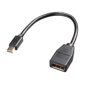 Mini DisplayPort�ϊ��P�[�u�� 15cm DisplayPort���X�ϊ� 4K/60Hz�Ή� �f���o�� �����o�� DPCP HDCP