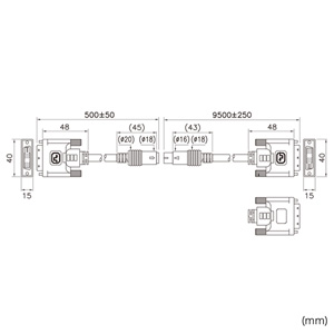 DVI工事配線ケーブル（シングルリンク・10m）KC-DVI-K100の販売商品 |通販ならサンワダイレクト