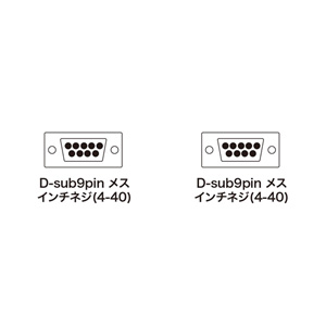 RS-232Cケーブル 2m エコ D-sub9pinメス インチネジ(4-40)-D-sub9pinメス インチネジ(4-40) クロス結線 KR- ECCR2の販売商品 | 通販ならサンワダイレクト