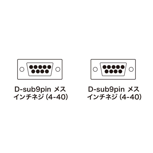 RS-232CP[u GR 2m D-sub9pinX C`lW(4-40)-D-sub9pinX C`lW(4-40) NX KR-ECLK2