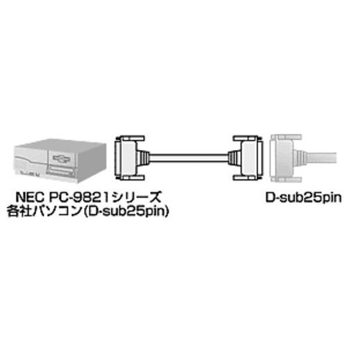 RS-232C  P[u 1.5m D-sub25pinIX ~lW(M2.6)-D-sub25pinX ~ibg(M2.6) Xg[g KRS-102K