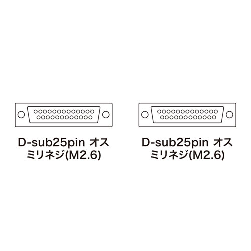 RS-232CP[u 1.5m D-sub25pinIX ~lW(M2.6)-D-sub25pinIX ~lW(M2.6) NX ʐM KRS-117K