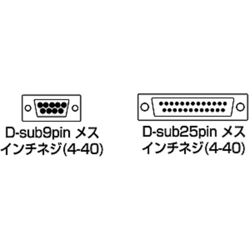 RS-232CϊP[u 2m D-sub9pinX C`lW(4-40)-D-sub25pinX C`lW(4-40) C^N NX KRS-L925-2K