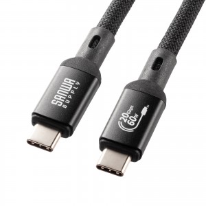 USB Type-CP[u USB20Gbps(USB4 Gen2x2)ΉP[u fo͉\ 4K/60Hz 3 ubN PD60WΉ bVP[u USB-IFF؎擾i