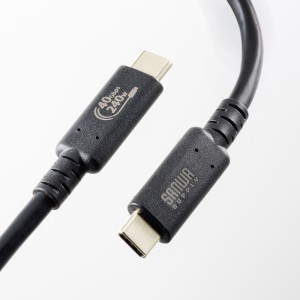 USB4 ケーブル 40Gbps 1m 240W対応 Type C USB認証取得 ブラック の販売商品 | 通販ならサンワダイレクト
