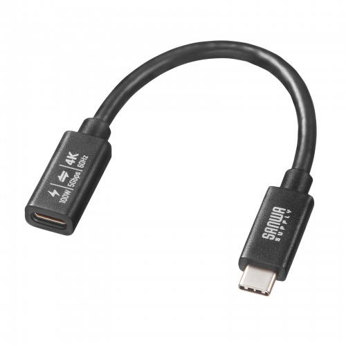 Type-CP[u PD100W Alt[hΉ ő4K60hzΉ USB5GbpsiUSB3.2 Gen1j 3dV[h\ bLs 0.1m KU-5GCCP100EN01