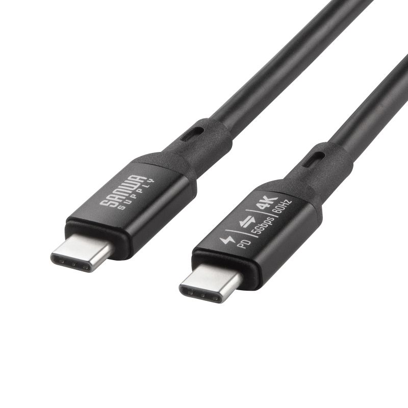 USB Type-CP[u DP Alt[hΉ USB PD75WΉ  4K/60HZ fo 5m 3dV[h\ A~Jo[RlN^ [d f[^] 5Gbps ubN KU-5GCCP7550