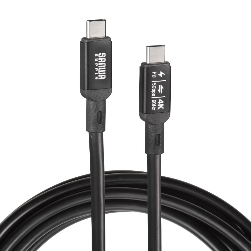 USB Type-CP[u DP Alt[hΉ USB PD75WΉ  4K/60HZ fo 5m 3dV[h\ A~Jo[RlN^ [d f[^] 5Gbps ubN KU-5GCCP7550