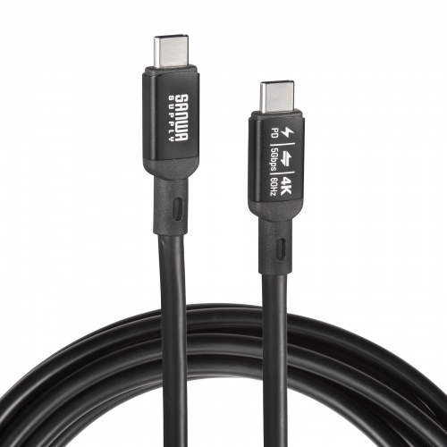 USB Type-CP[u DP Alt[hΉ USB PD75WΉ  4K/60HZ fo 5m 3dV[h\ A~Jo[RlN^ [d f[^] 5Gbps ubN KU-5GCCP7550