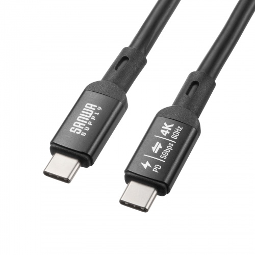 USB Type-CP[u DP Alt[hΉ USB PD75WΉ  4K/60HZ fo 5m 3dV[h\ A~Jo[RlN^ [d f[^] 5Gbps ubN KU-5GCCP7550