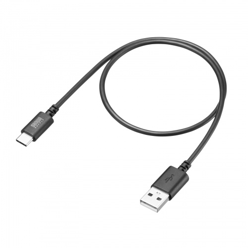 Type-C-AP[u USB2.0Ki 5V3A USB-IFFؕi ő480Mbps PVCf dV[h\ bLs 0.5m ubN KU-CA05BK