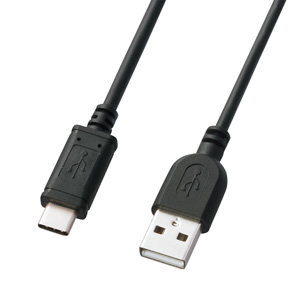 USB2.0 Aコネクタ-Type Cケーブル（ブラック・3m）