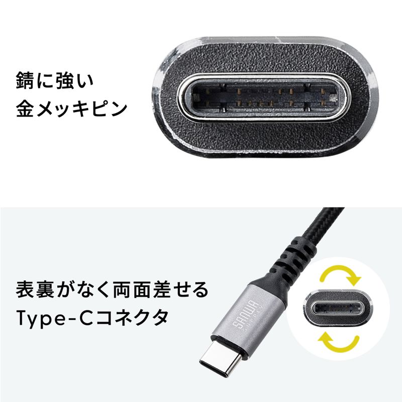 USB 2.0 Type-CP[uiC-AEXg[gE0.5mj KU-CA05TK
