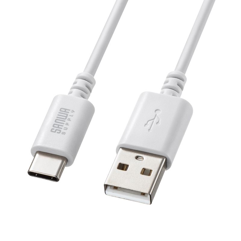 Type-C-AP[u USB2.0Ki 5V3A USB-IFFؕi ő480Mbps PVCf dV[h\ bLs 1m zCg KU-CA10W