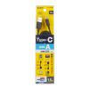 Type-C-AP[u USB2.0Ki 5V3A USB-IFFؕi ő480Mbps PVCf dV[h\ bLs 1.5m ubN KU-CA15BK