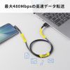 USB 2.0 Type-C�P�[�u���iC-A�EL�^�E1m�j
