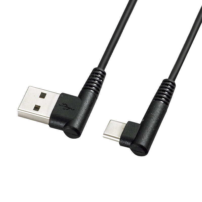 USB2.0 TypeC - Aケーブル(L字コネクタ） 1m KU-CALL10の販売商品 |通販ならサンワダイレクト