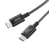 Type-CP[u USB2.0  480Mbps őPD60W USB-IFFؕi 0.5m ubN KU-CCP6005BK