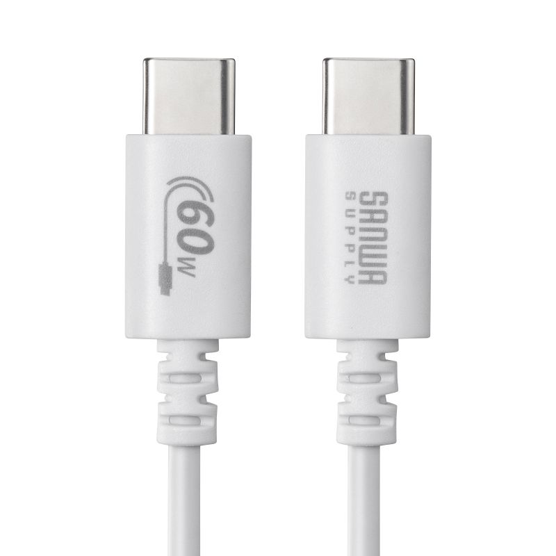 Type-CP[u USB2.0  480Mbps őPD60W USB-IFFؕi 0.5m zCg KU-CCP6005W