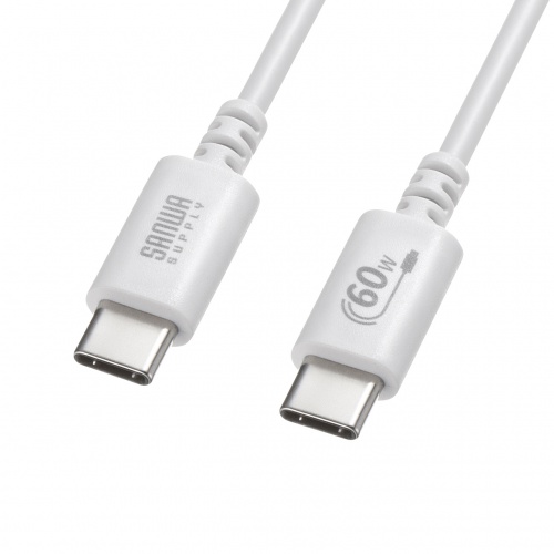 Type-CP[u USB2.0  480Mbps őPD60W USB-IFFؕi 0.5m zCg KU-CCP6005W