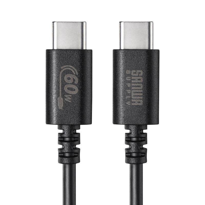 Type-CP[u USB2.0  480Mbps őPD60W USB-IFFؕi 1.5m ubN KU-CCP6015BK