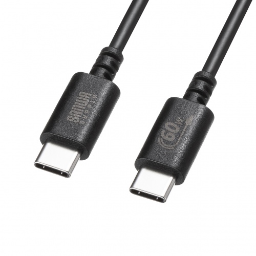 Type-CP[u USB2.0  480Mbps őPD60W USB-IFFؕi 1.5m ubN KU-CCP6015BK