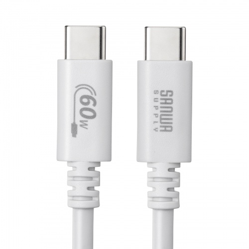 Type-C�P�[�u�� USB2.0  480Mbps �ő�PD60W USB-IF�F�ؕi ��3m �z���C�g