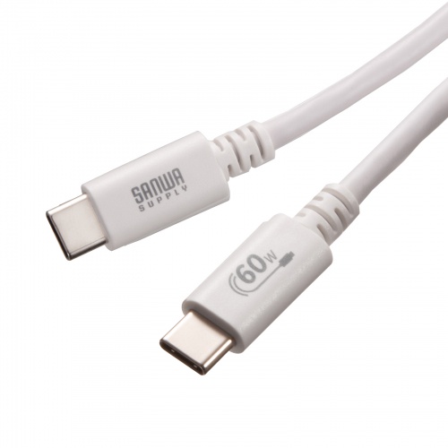 Type-C�P�[�u�� USB2.0  480Mbps �ő�PD60W USB-IF�F�ؕi ��3m �z���C�g
