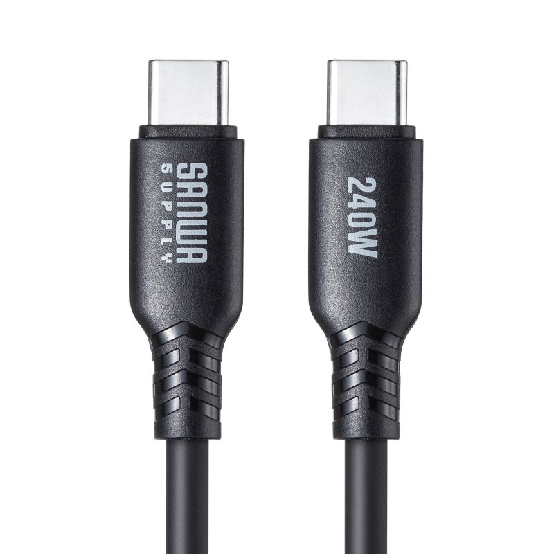 Type-CP[u VRP[u PD240W USB2.0 ő480Mbps 0.5m ubN KU-CCPES05BK