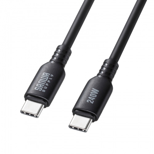 Type-CP[u VRP[u PD240W USB2.0 ő480Mbps 0.5m ubN KU-CCPES05BK