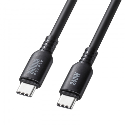 Type-CP[u VRP[u PD240W USB2.0 ő480Mbps 2m ubN KU-CCPES20BK