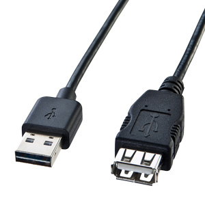 USB2.0延長ケーブル（1m・両面挿せる）