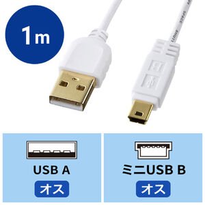 極細USBケーブル 1.5m USB2.0 USB A-Bコネクタ ブラック KU20-SL15BKK