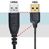 極細USB延長ケーブル（A-Aメス延長タイプ・ブラック・0.5m）