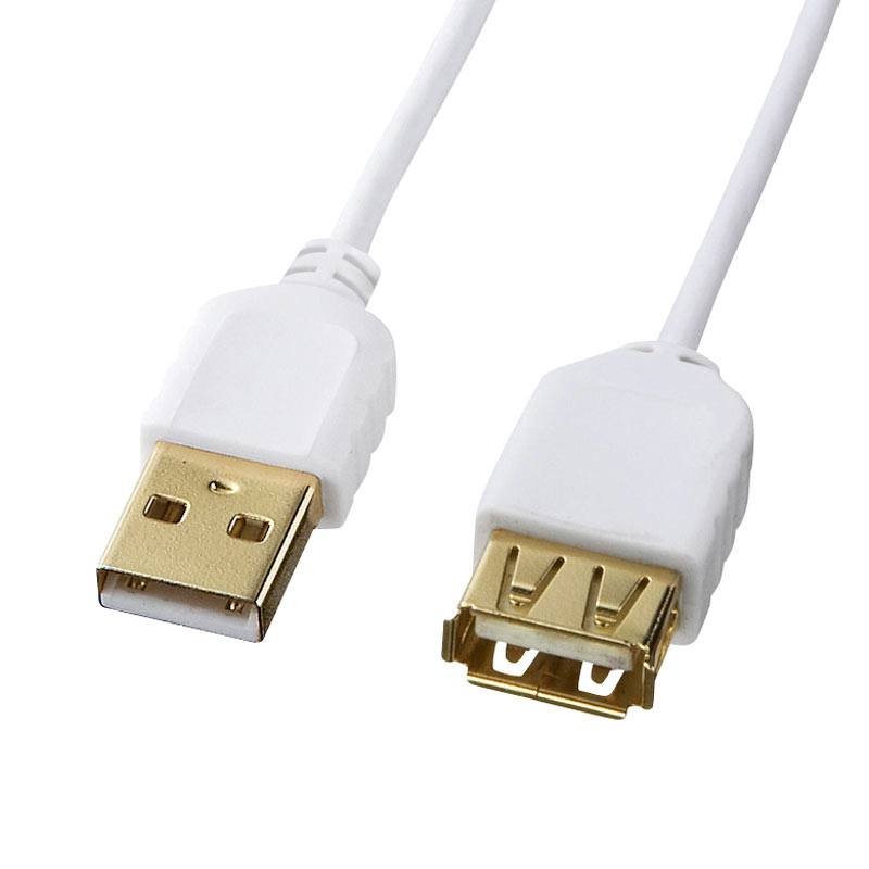  USB延長ケーブル USB2.0対応 Aオス-Aメス USBコネクタ 延長コード USBプラグ 1.5メートル(1.5m)   3メートル(3m) 延長ケーブル フェライトコア