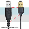 USB2.0延長ケーブル（2.5m・極細・ホワイト）