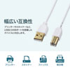 極細USBケーブル（USB2.0 A-Bタイプ・2m）