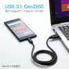 USB3.1 Gen2 Type C-Aケーブル（ブラック・0.5m）