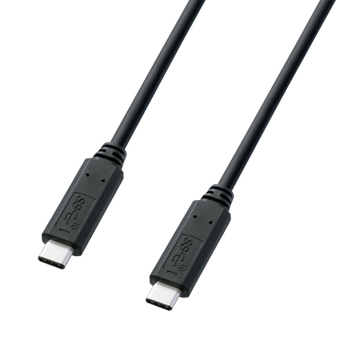 USB Type C ケーブル（USB3.1 Gen2・PD対応・3A・ブラック・1m）